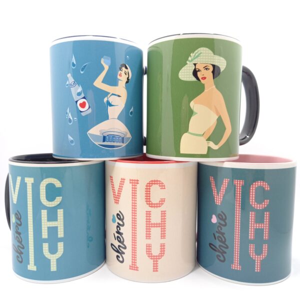 Mugs lot de 5 Vichy Chérie