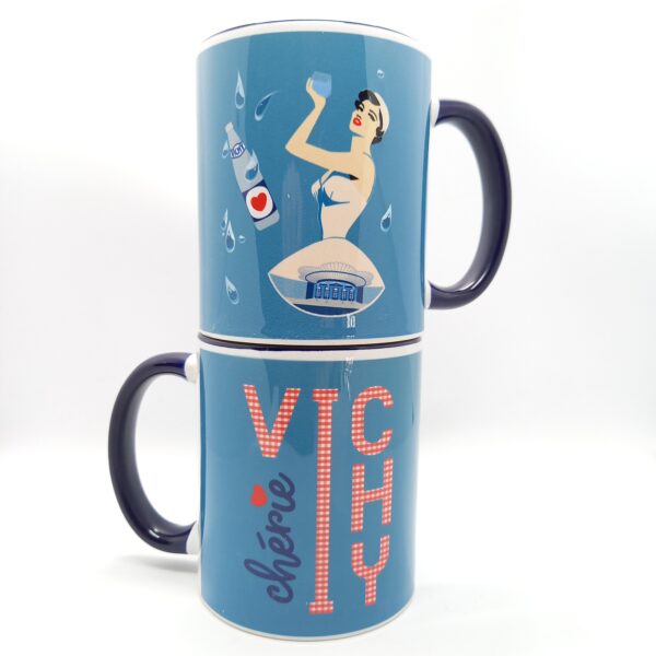 Mug Bicolore Vichy Chérie – Image 2