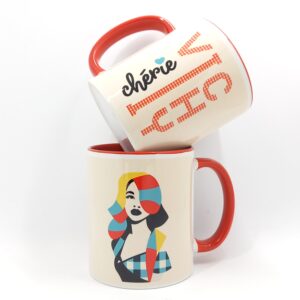 Mug Bicolore Vichy Chérie
