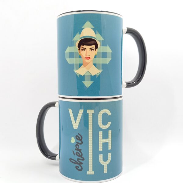 Mug Bicolore Vichy Chérie – Image 2