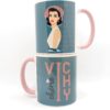 Mug Bicolore Vichy Chérie – Image 2