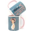 Mug Bicolore Vichy Chérie