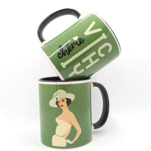 Mug Bicolore Vichy Chérie