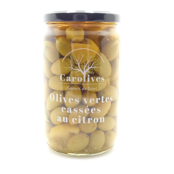 Olives Vertes Cassées au Citron