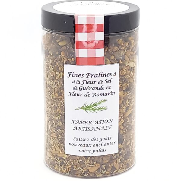 Fines Pralines aux Graines Bio Fleur de Romarin et à la Fleur de Sel de Guérande