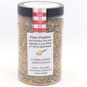 Fines Pralines aux Graines Bio aux Oignons et à la Fleur de Sel de Guérande