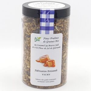 Fines Pralines aux Graines Bio Caramel au Beurre salé et à la Fleur de Sel de Guérande