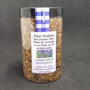 Fines Pralines aux Graines Bio Fleur de Lavande et à la Fleur de Sel de Guérande
