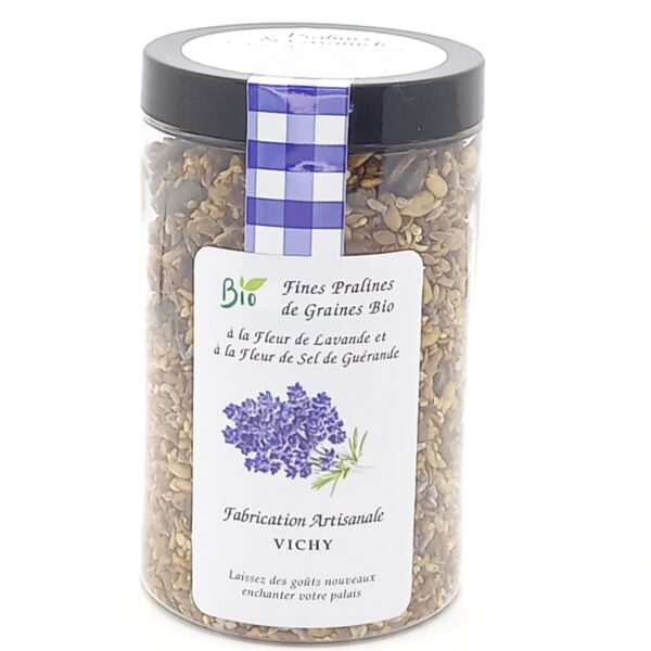Fines Pralines aux Graines Bio Fleur de Lavande et à la Fleur de Sel de Guérande