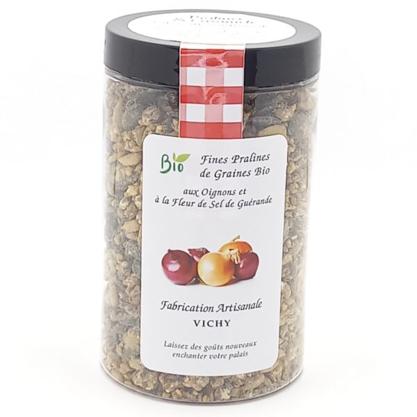 Fines Pralines aux Graines Bio aux Oignons et à la Fleur de Sel de Guérande
