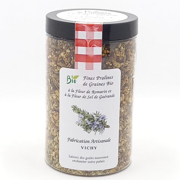 Fines Pralines aux Graines Bio Fleur de Romarin et à la Fleur de Sel de Guérande