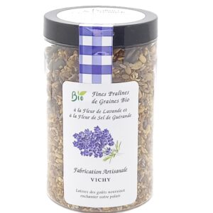 Fines Pralines aux Graines Bio Fleur de Lavande et à la Fleur de Sel de Guérande