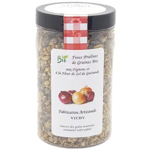 Fines Pralines aux Graines Bio aux Oignons et à la Fleur de Sel de Guérande