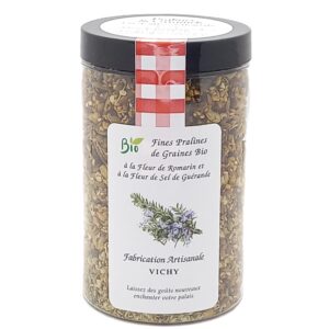 Fines Pralines aux Graines Bio Fleur de Romarin et à la Fleur de Sel de Guérande